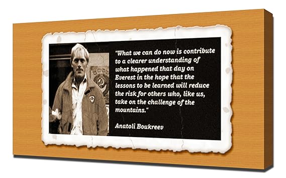 Amazon.de Anatoli Nikolajewitsch bukrejew Quotes 5 Leinwand Kunstdruck