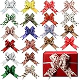 Geelin 20 Pcs 6 Inch Pull Bows for Gift Wrapping Xmas Wrapping Decoration Present Large Bow Bulk for Presents Package Gift Baskets Valentine's Day Wedding Party Decor