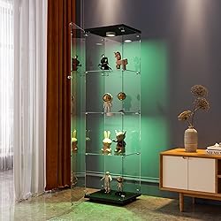 FANYUSHOW Display Cabinet with Glass Door and