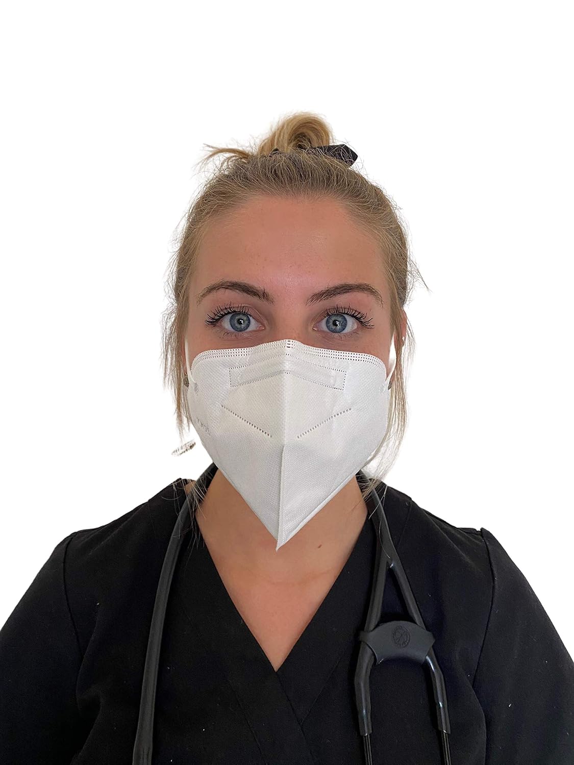 Disposable KN95 Face Masks on the FDA EUA List, Non-Woven 5-Layer Disposable Mask, Elastic Ear Loops, Adjustable Nose Wire, Light Weight, Perfect for Office, 5 Units/Bag: Industrial & Scientific