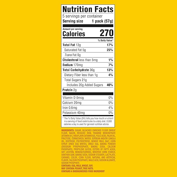 OREO GOLDEN CAKESTERS SOFT SNACK CAKES, 5-2.02 OZ SNACK PACKS