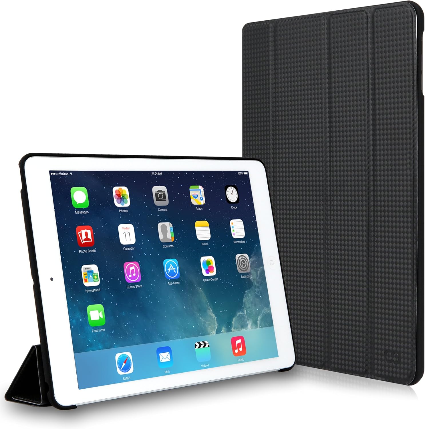 2013 Apple iPad Air Case, CaseCrown Omni Cover Case (Carbon Fiber Black