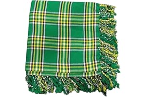 AAR PRODUCTS AAR Kilt Fly Plaid Acrylic Wool Scarf Rolled Fringe Shawl