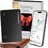 SPOTMINDERS Apple MFi Certified Wallet Tracker Works With Apple Find My Tracking Card for Wallet Card Rechargeable IP68 Waterproof 0.07in Slim iPhone Item Finder for Luggage Tags Purse Gifts for Women