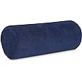 AllSett Health Round Cervical Roll Cylinder Bolster Pillow with Removable Washable Cover, Ergonomically Designed for Head, Neck, Back, and Legs || Ideal for Spine and Neck Support, Navy