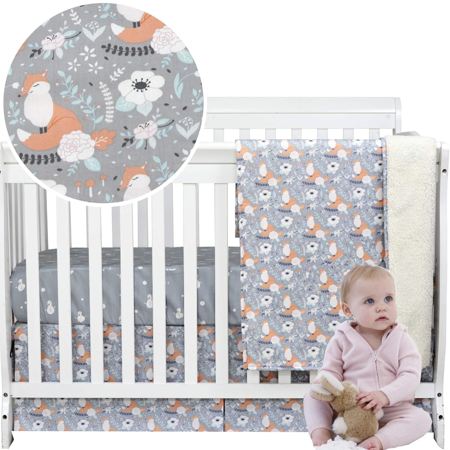 fox crib bedding