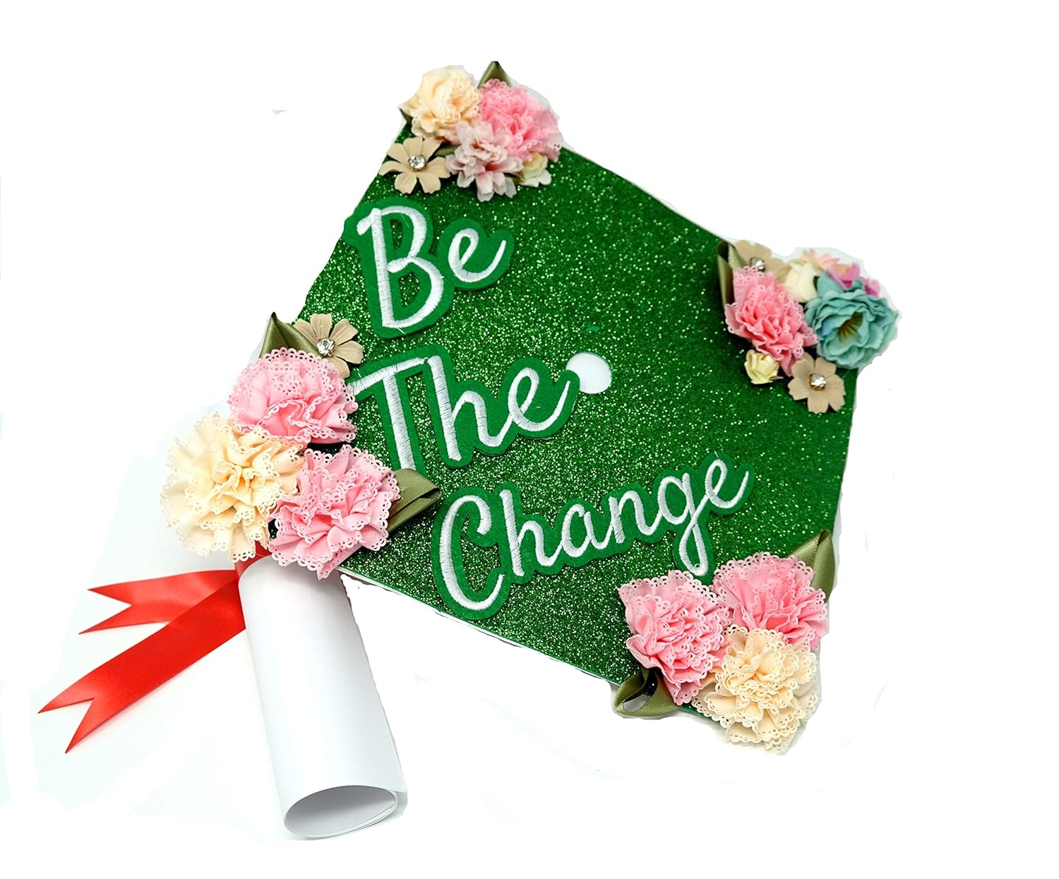 Gradwyse Handmade Graduation Cap Topper Graduation Gifts Graduation Cap Decorations Be The Change Amazon In Health Personal Care