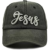 Bofemgt Christian Jesus Hats for Men Women, Adjustable Denim Cotton Faith Baseball Cap Black