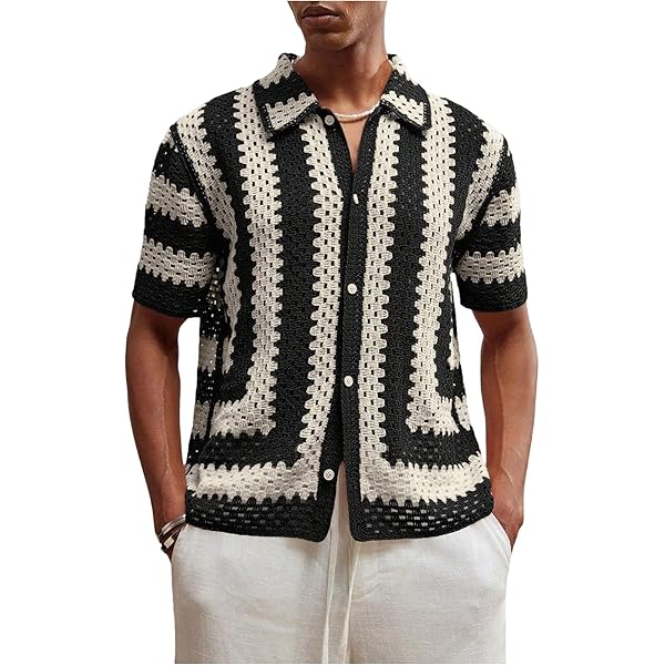 Amazon.com: GUESS Men's Craft Crochet Long Sleeve Shirt, Neutral