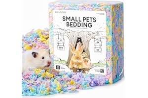 BUCATSTATE Hamster Bedding 15L, Truly 99% Dust-Free Small Animal Paper Bedding Odor Control, Cozy Hamster Litter for Rabbit R