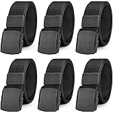 Jumbofit 6 Pack Nylon Military Tactical Belt for Men/Women Webbing Canvas Work Belts with Plastic Buckle