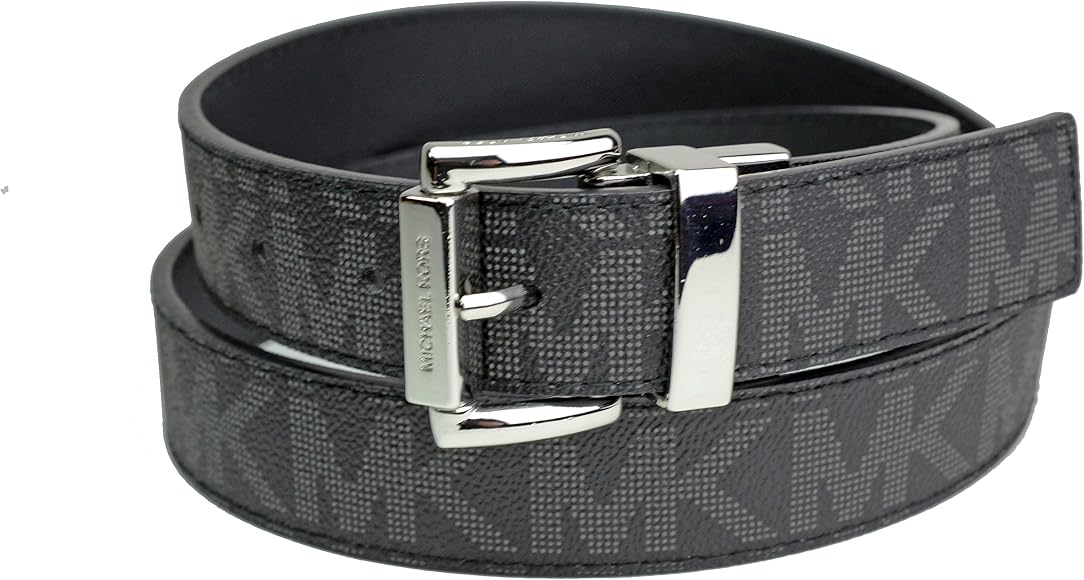 Womens MK Logo Reversible Belt Black MK 