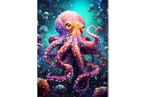 WSCXSC 500 Pieces Puzzles for Adult Jigsaw Puzzle 500 Piece Children Elderly Puzzle Octopus Puzzle Gift for Mom Dad Family Friend Family Activity Games Home Decor Wall Art 20.5x15IN