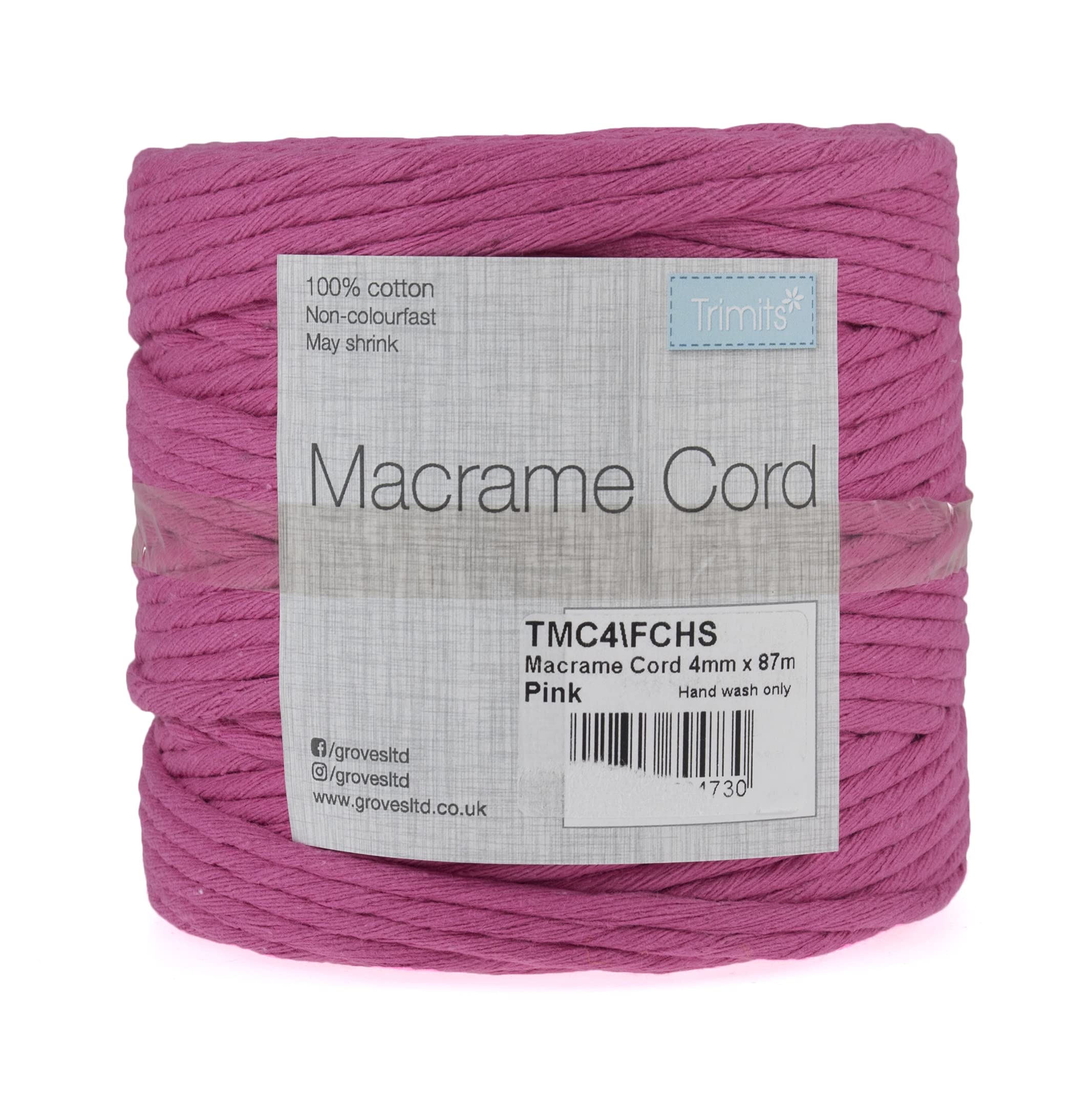 Natural Crafting Cotton Twisted Macramé Cord