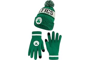 Ultra Game Men's NBA Official Super Soft Winter Beanie Hat with Extra Warm Touch Screen Gloves
