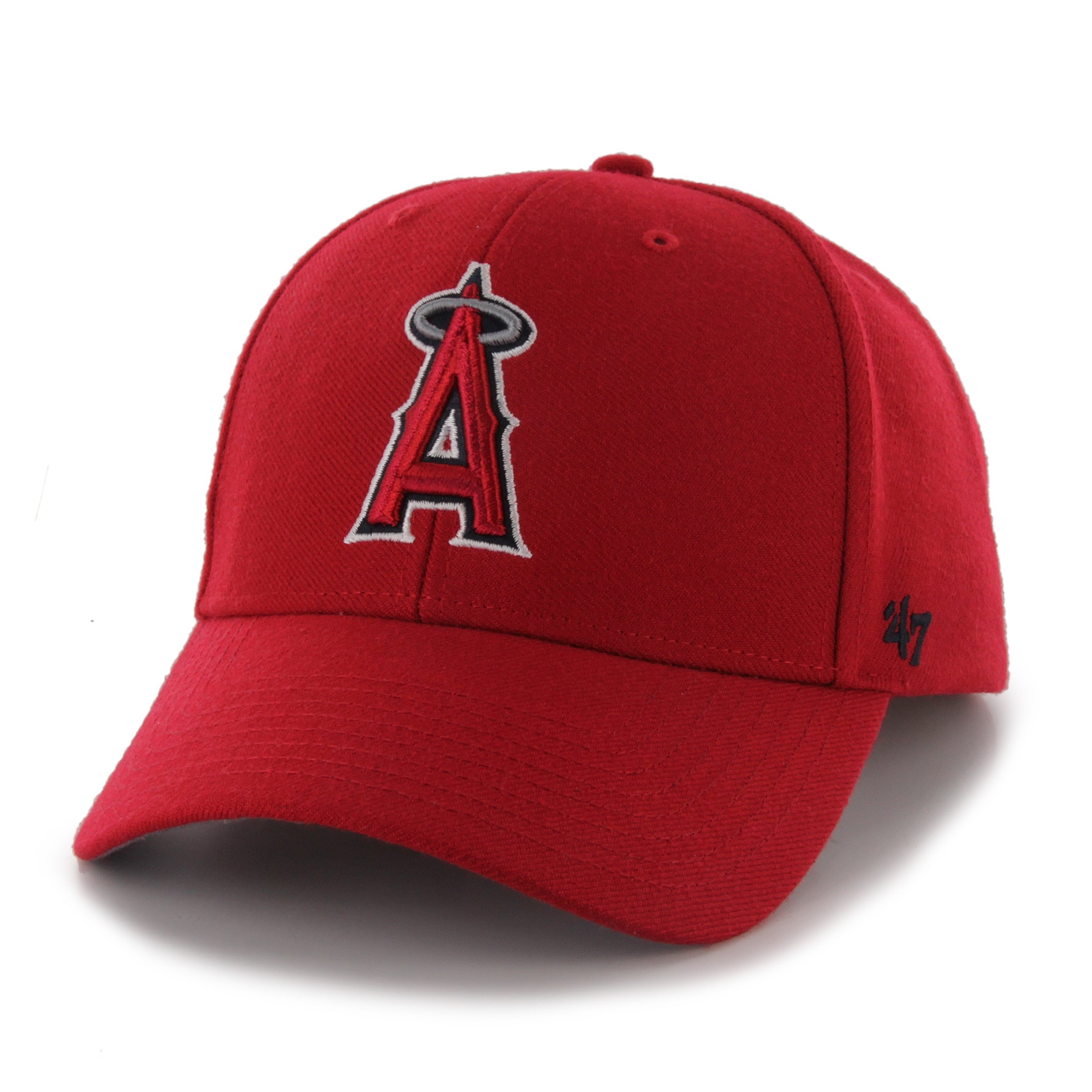 47 MLB Los Angeles Angels Juke MVP Adjustable Hat, One Size, Red
