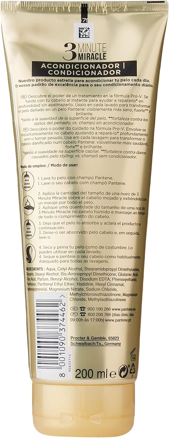 Pantene 3 Minutes Repair & Protect Conditioner, 200 ml (Pack of 1) - Image 3