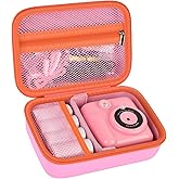 Kids Instant Print Camera Case Compatible with ESOXOFFORE/for Dylanto/for DUDUDRAGON/for GKTZ/for ETIKEZ/for Dafotil/for Careenoah/for Aasonida Digital Video Prints Paper Cameras Bag- Pink