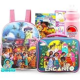 Encanto Mini Backpack and Lunch Box Set - Bundle of 11" Backpack, Lunch Bag, Bottle, Mini Coloring Book, Stickers, More | Encanto School Supplies