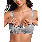HACI Women's Front Closure Posture Bra Full Coverage Back Support Wirefree Unpadded