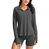 Soothfeel Women's UPF 50+ Shirts Long Sleeve 1/4 Zip Pullover UV Sun Protection Golf Shirt Workout Athletic Tops for Women