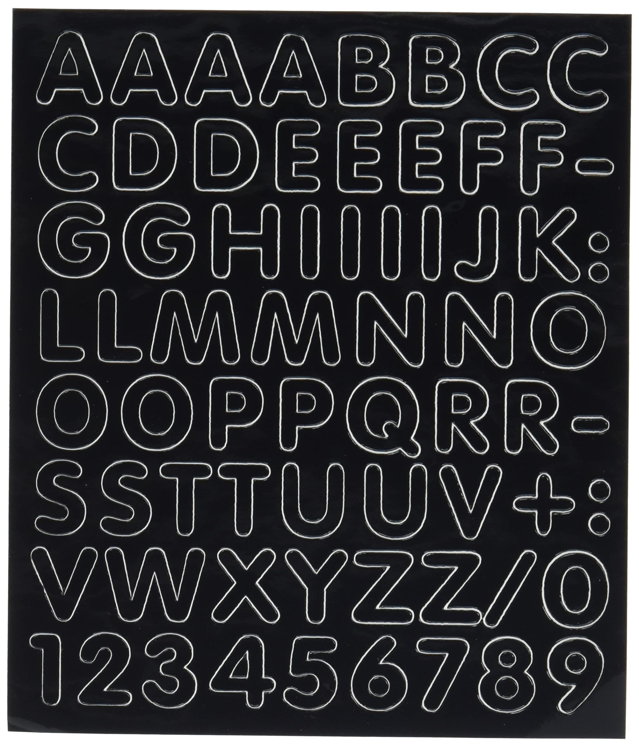 Quattroerre Letter Kit Stickers, Black