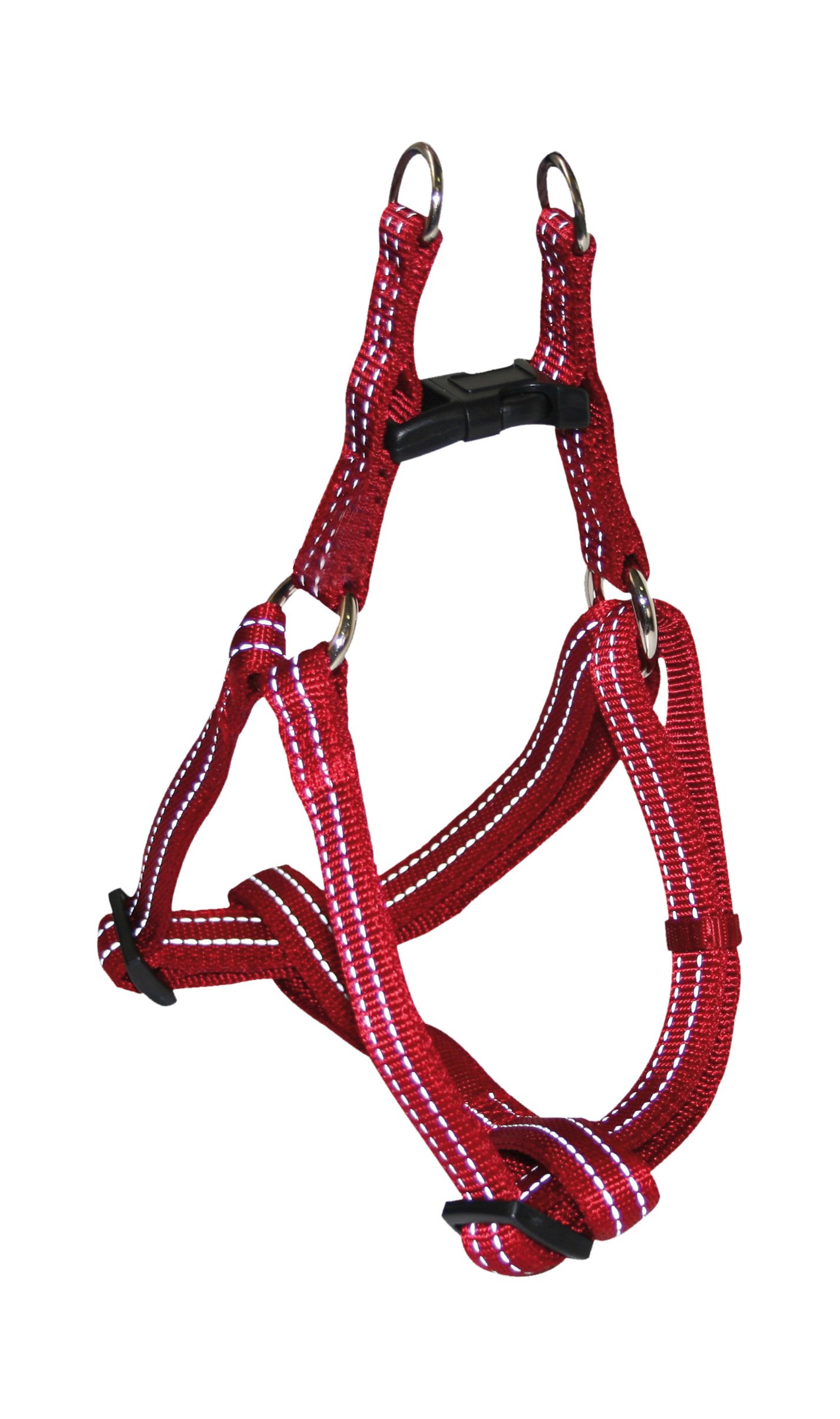 CROCI Nylon Soft Reflective Harness, 15 x 350-500 mm, Red