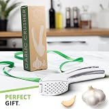 Oliver's Kitchen Premium Garlic Press Stainless Steel Mincer Lifetime Guarantee view 7