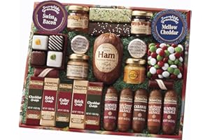 The Swiss Colony 25 Holiday Favorites – Summer Sausage Meats and Cheeses, Assorted Chocolates, and Spreadables, Sweet and Savory Treats, Gift for Holidays, Christmas, or Birthdays, Food Gift Box