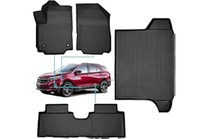 DIFFCAR Floor Mats & Cargo Liner for Chevy Equinox 2018-2024 & for GMC Terrain 2018 2019 2020 2021 2022 2023 2024, All Weather Waterproof Trunk Mat for Chevy Equinox & for GMC Terrain Accessories Interior