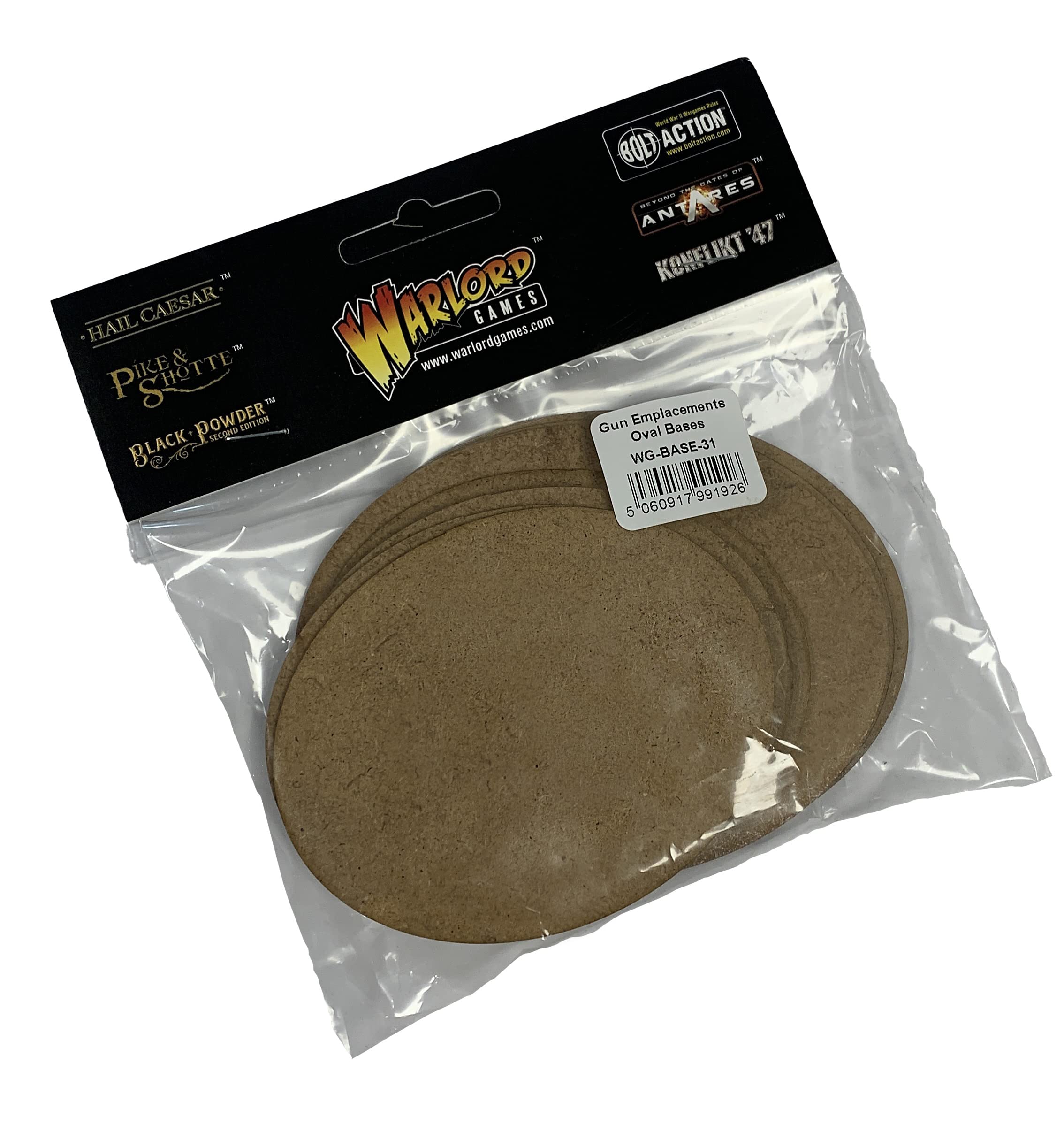 Warlord Games Large Oval Base Pack, 92mm x 120mm & 80mm x 100mm for Miniature Bases for Tabletop Gaming