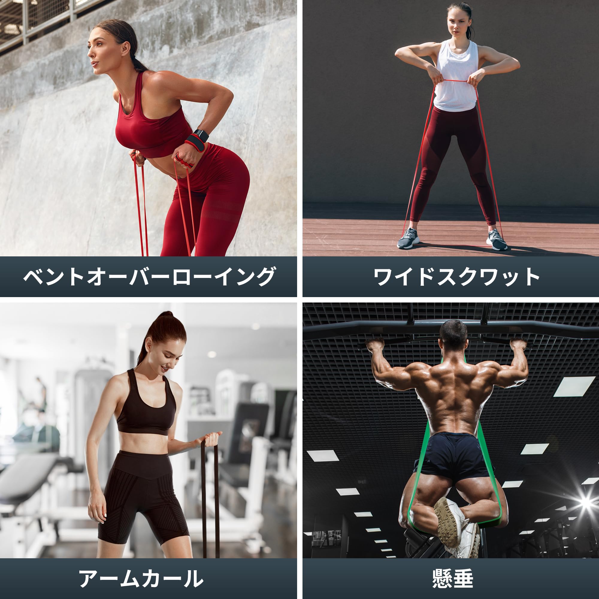 TheFitLife トレーニングチューブ 筋トレチューブ 懸垂チューブ