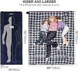 REDCAMP Cotton Sleeping Bag Adult 75 x 33 Flannel 4 Season 210T Polyester view 2