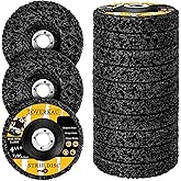 10 Pack 4.5 inch Strip Discs for Angle Grinder, Wire Stripping Wheel Paint Remover for Metal Surfaces, Abrasive Wheels Grinding Discs for Rust Welds Oxidation (4-1/2" x 7/8"), Black