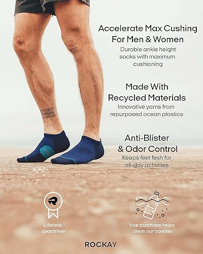 Rockay Accelerate Anti-Blister Running Socks for Men and Women (1