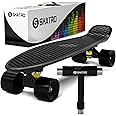 Skatro Mini Cruiser Skateboard. 22x6inch Retro Style Plastic Board Comes Complete