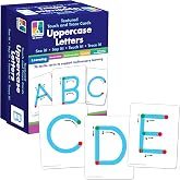 Key Education Textured Touch and Trace Alphabet Flash Cards, Uppercase ABC | 26 Tactile Tracing Cards for Toddlers, Preschool &amp; Special Education Kids; Color-Coded Alphabet Letter Formation Learning