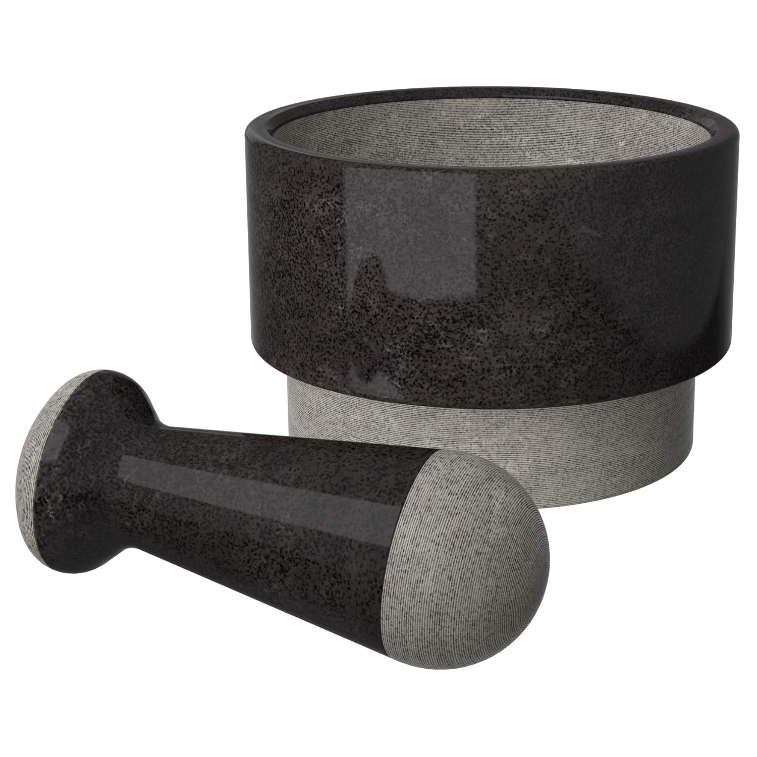 IKEA 602.012.51 Ädelsten Mortar And Pestel, Marble Black