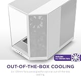 NZXT H6 Flow Compact Dual-Chamber Mid-Tower with Glass Panels White view 4