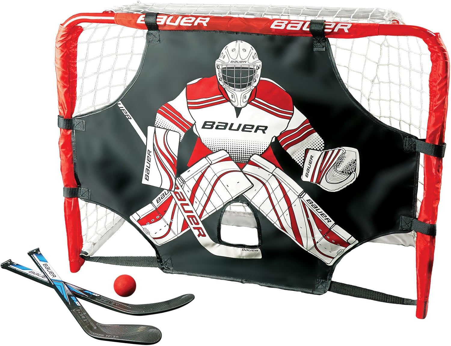 Bauer Deluxe Knee Hockey Goal Set (Steel), Red, Goals - Amazon Canada