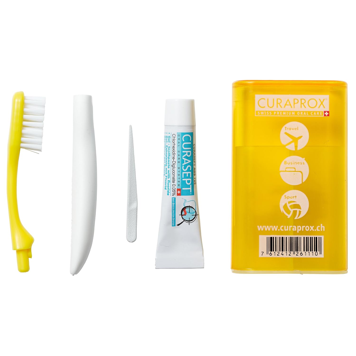 Curaprox Travel Set (Travel Toothbrush and Toothpaste) yellow 1 piece