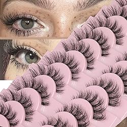 FANXITON Mink Lashes with Clear Band Fluffy 15 MM