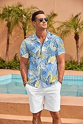 COOFANDY Men Casual Shirt Short Sleeve Button Down