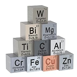 10 Piece Metal Element Cubes - Density Cube Set for