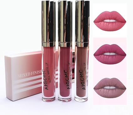 3 Couleur Rouge à Lèvres Liquide Mat Longue Tenue Waterproof Set Liquid Lipstick Matte Sexy Lip Gloss Kit Lip Gloss Lips Lipstick Set 06