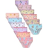 Little bety Girls Printed Underwear Kids Cotton Breathable Comfort Panty Briefs Toddler Undies(Pack of 12) Multipack