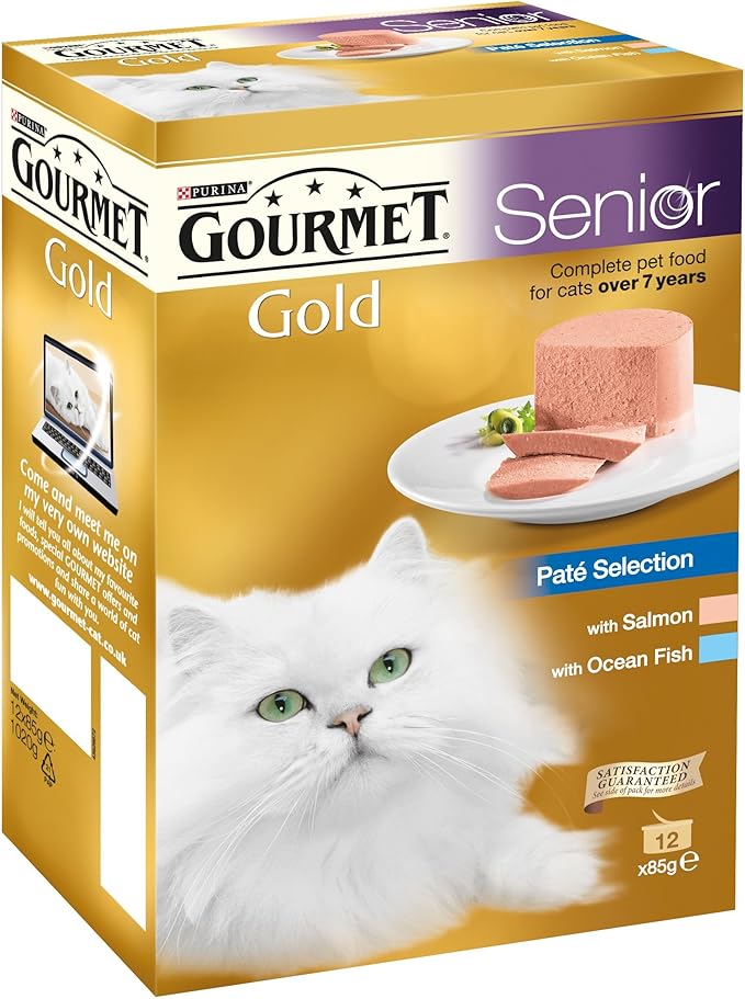 Gourmet Gold Senior Wet Cat Food Pate Selection, 12x85 g Amazon.co.uk