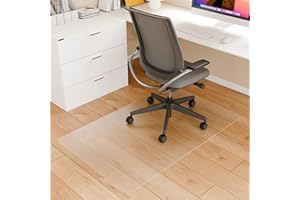 Futurwit Desk Chair Mat for Hard Floors, 48" x 30" Office Clear Protector Mat for Hardwood, Easy Glide Plastic Floor Mat for Office Home (Rectangle)