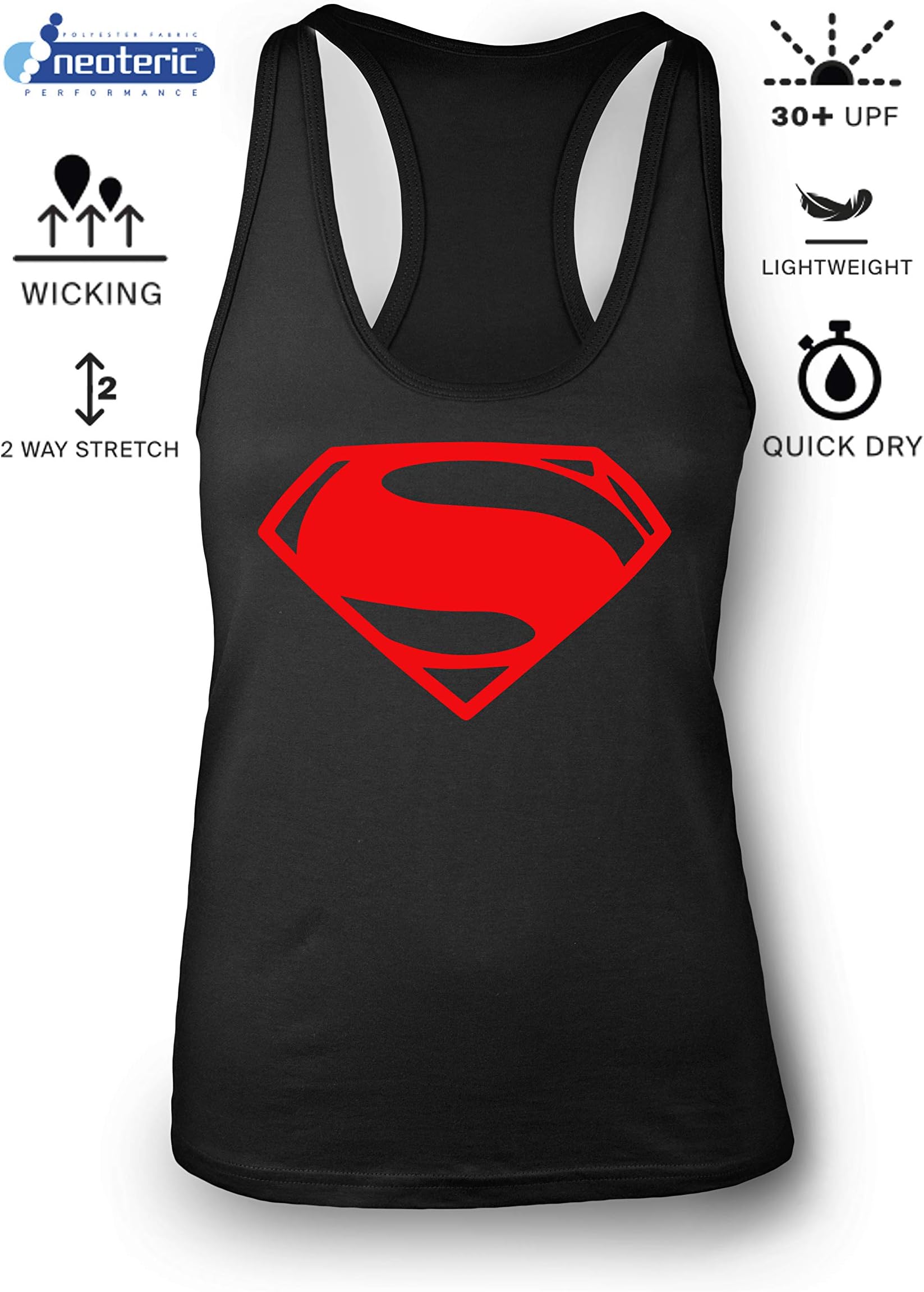 Ladies - Super Emblem - Gym Workout Training Fashion Vest Tanktop *100% Polyester*