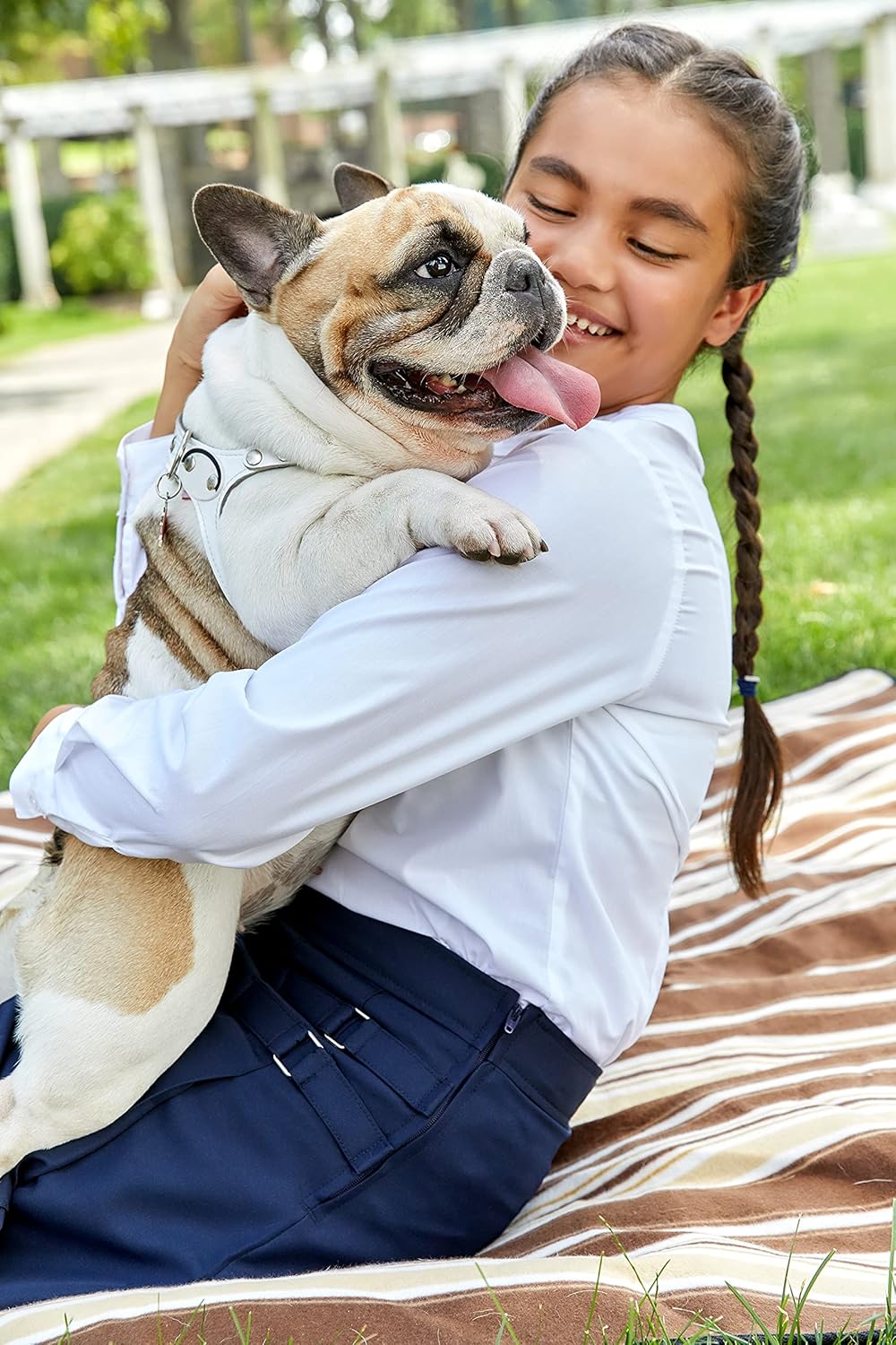 French Toast Girls' Two-Tab Pleated Scooter Skirt: Clothing